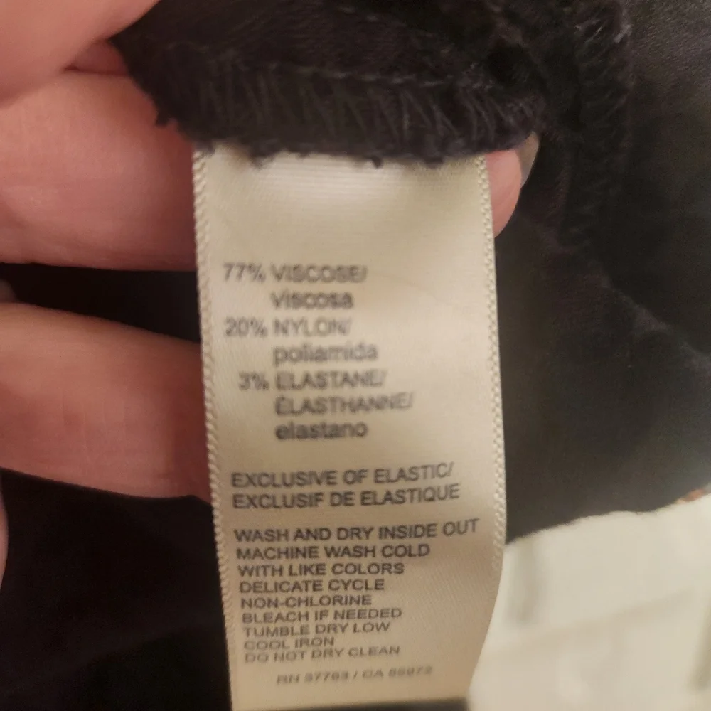 Rafaella Black Textured Pants 6 - Picture 7 of 7